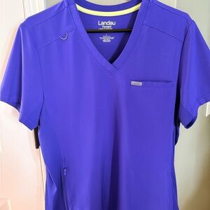 Landau women’s Vivid Purple Short Sleeve scrub set